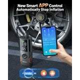 Xmuniha Tire Inflator Portable Air Compressor - 10000mAh Air Pump for Car Tires with APP, 150PSI