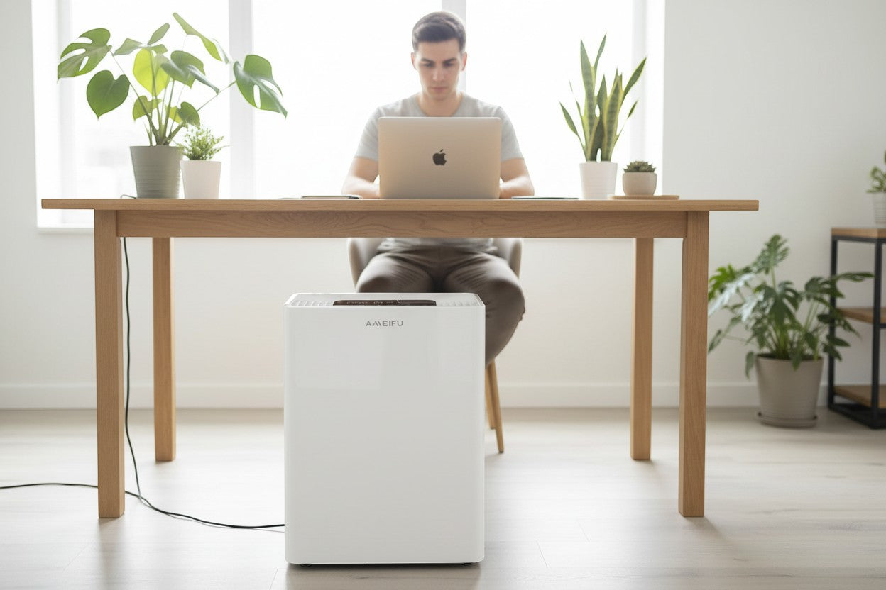 AMEIFU Air Purifier — Under Desk