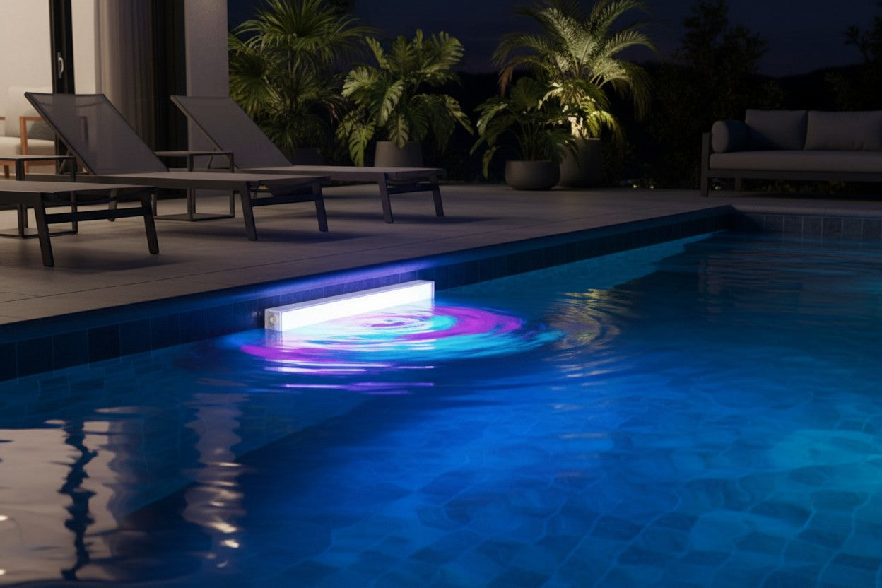 Color-Changing Pool Light Luxury Night Scene