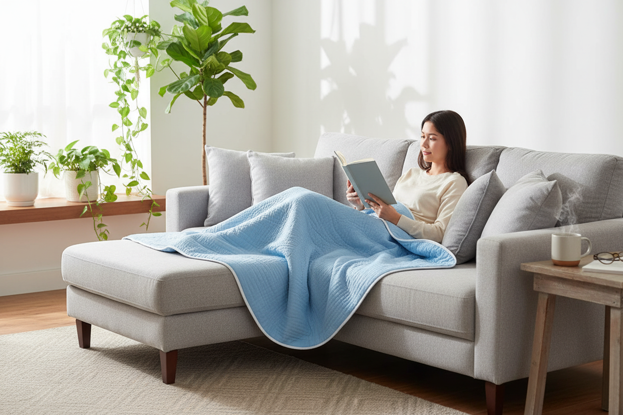 Cooling Comforter Couch Lifestyle