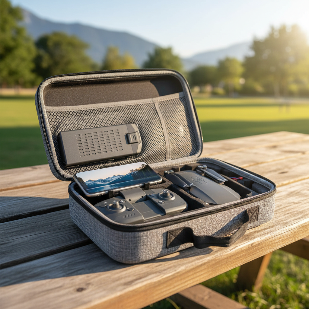Drone Bag Open with Contents