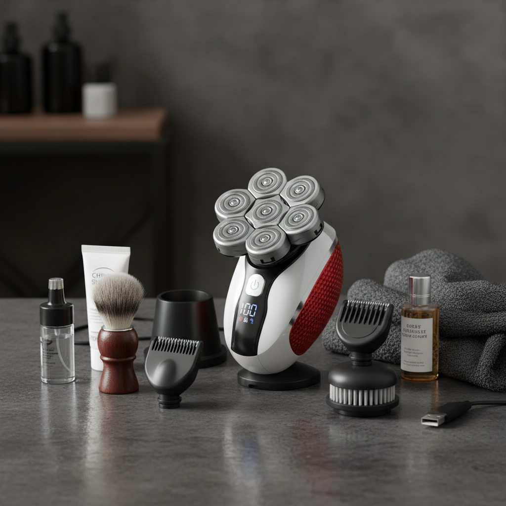 Electric Head Shaver Lifestyle - Product Display