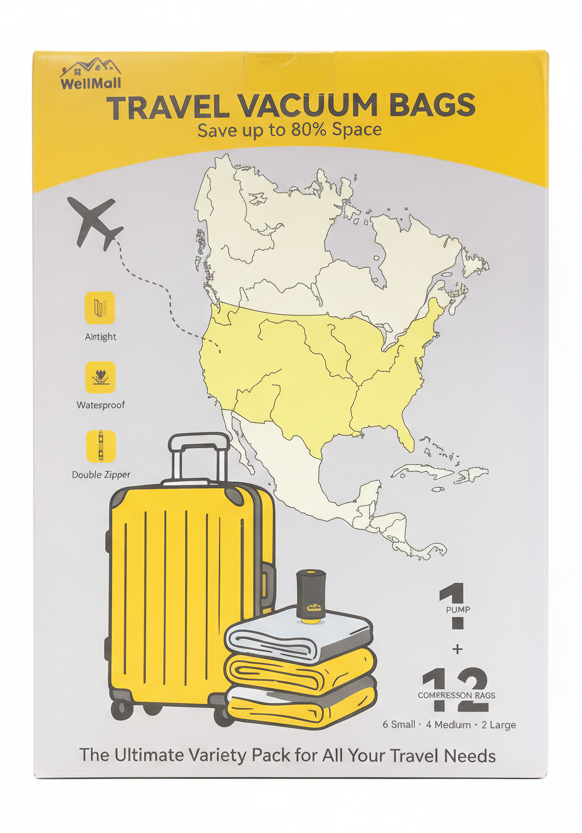 Enhanced WellMall Travel Vacuum Bags Product Image