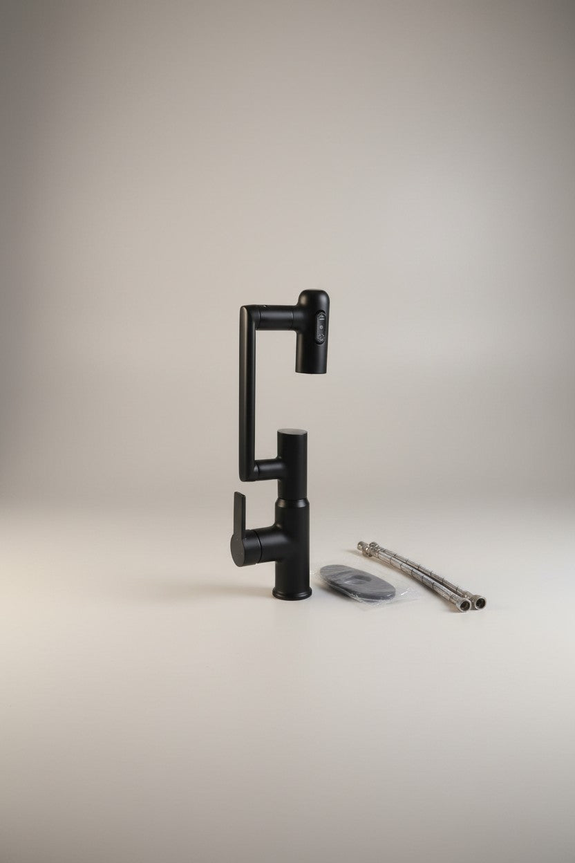Exquisite Deal Shop black stainless steel handheld bidet sprayer kit with adjustable pressure trigger and braided hose.