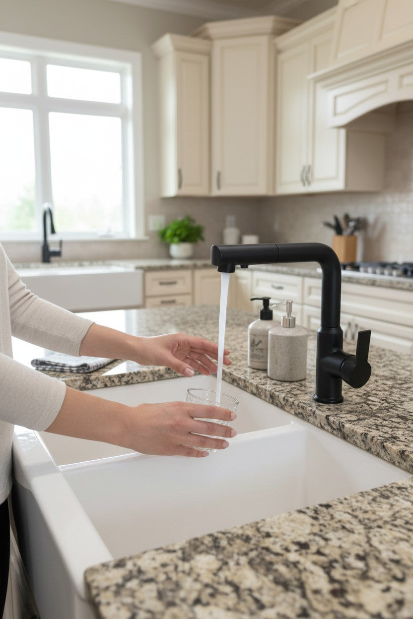 Exquisite Deal Shop black stainless steel handheld bidet sprayer kit with adjustable pressure trigger and braided hose.