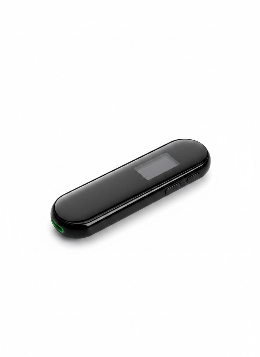 Exquisite Deal Shop black digital voice recorder with a slim, pocket-sized design and HD stereo microphone.