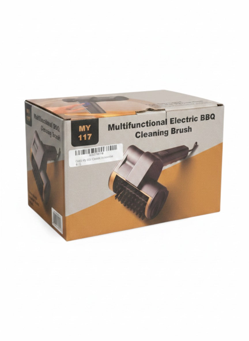 Exquisite Deal Shop Multifunctional Electric BBQ Grill Cleaning Brush MY-117 with rotating bristle head and one-touch start.