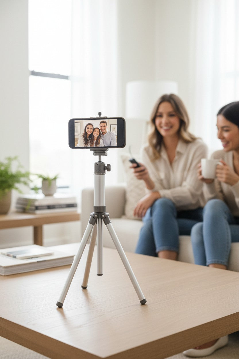 Exquisite Deal Shop Kinwald Model U selfie stick tripod with extendable aluminum shaft and Bluetooth remote.