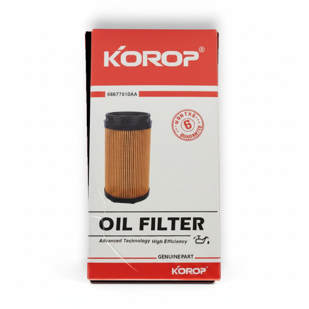 Exquisite Deal Shop KOROP oil filter 68677810AA for RAM 1500 & Jeep 3.0L Diesel. Features synthetic media & anti-drainback valve.