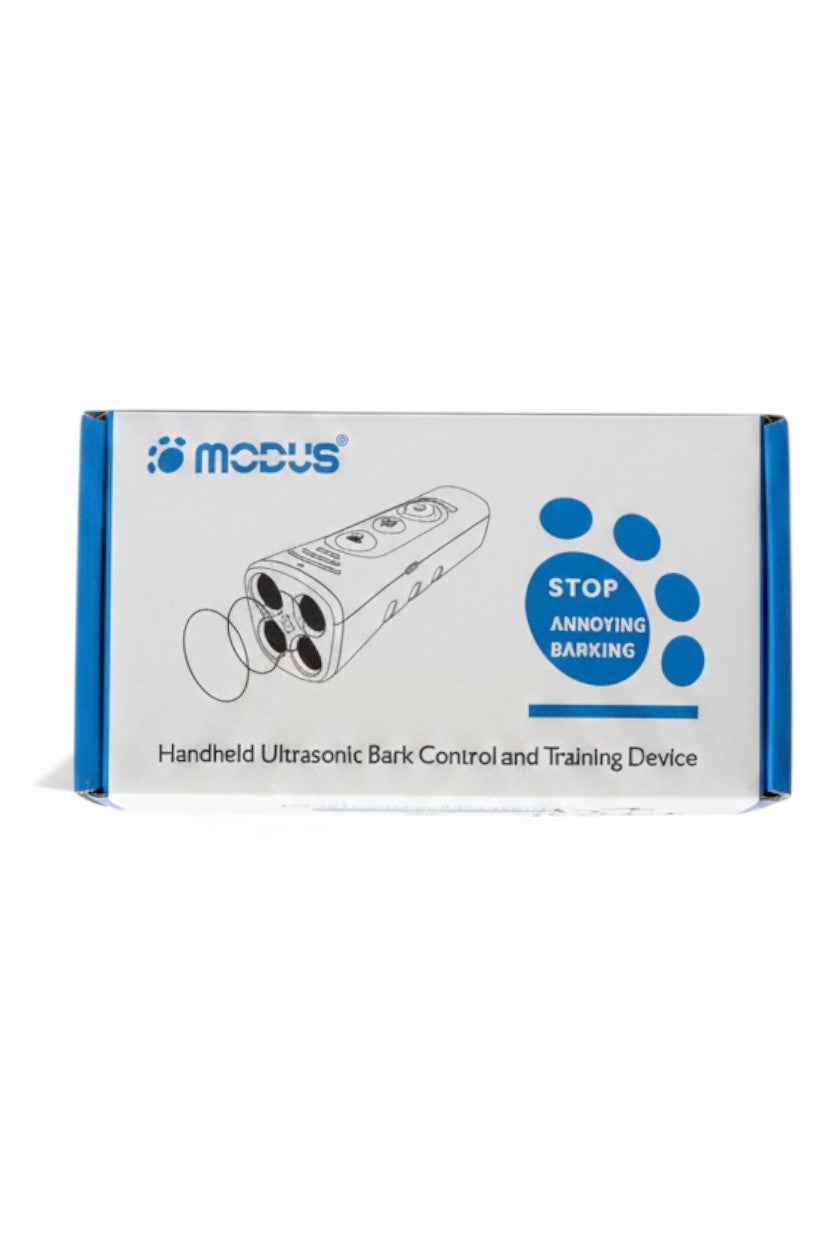 Exquisite Deal Shop MOOUS handheld ultrasonic bark control device, pocket-size trainer with stop-bark tone.