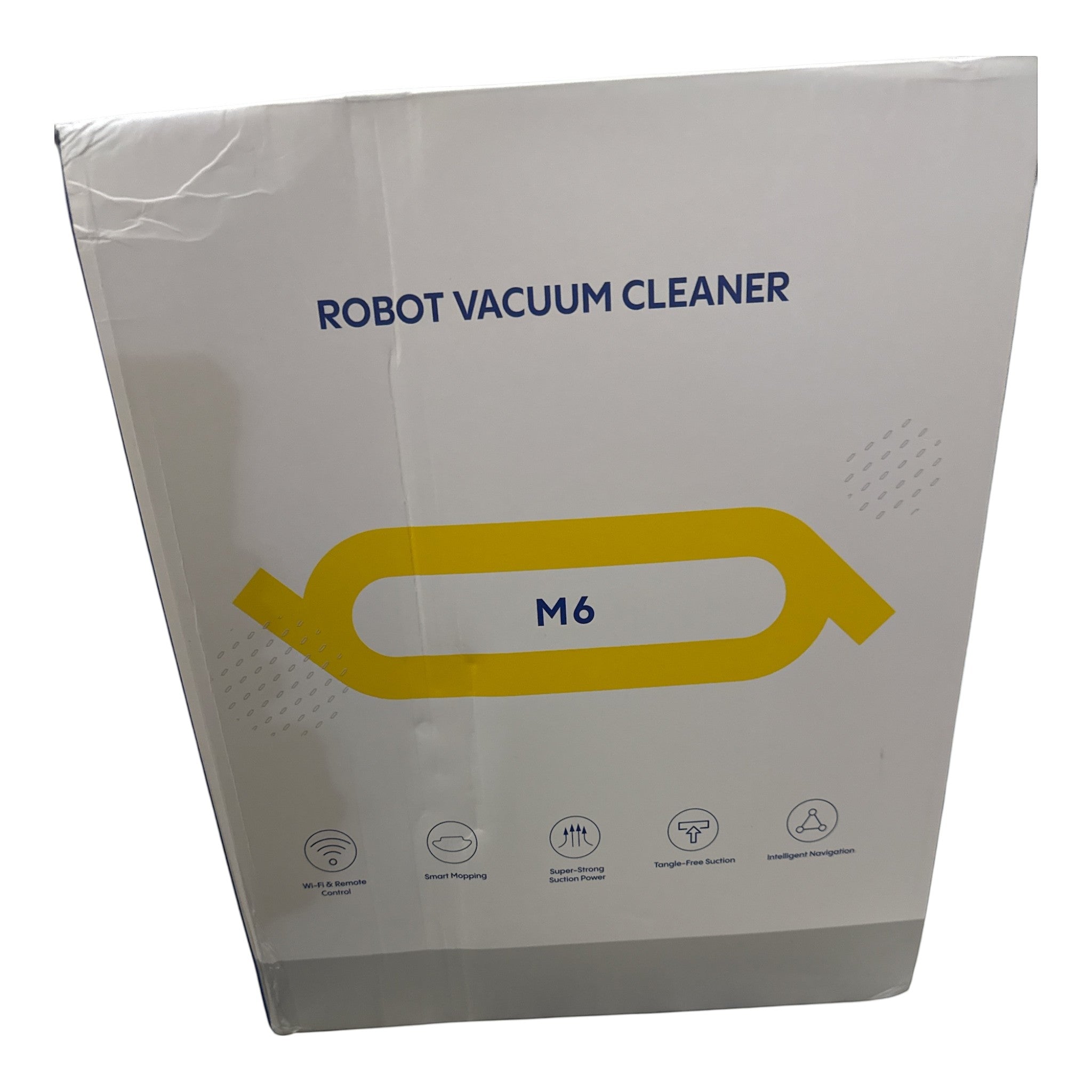 Exquisite Deal Shop M6 Robot Vacuum Cleaner with WiFi, intelligent navigation, and remote control for automated floor cleaning.