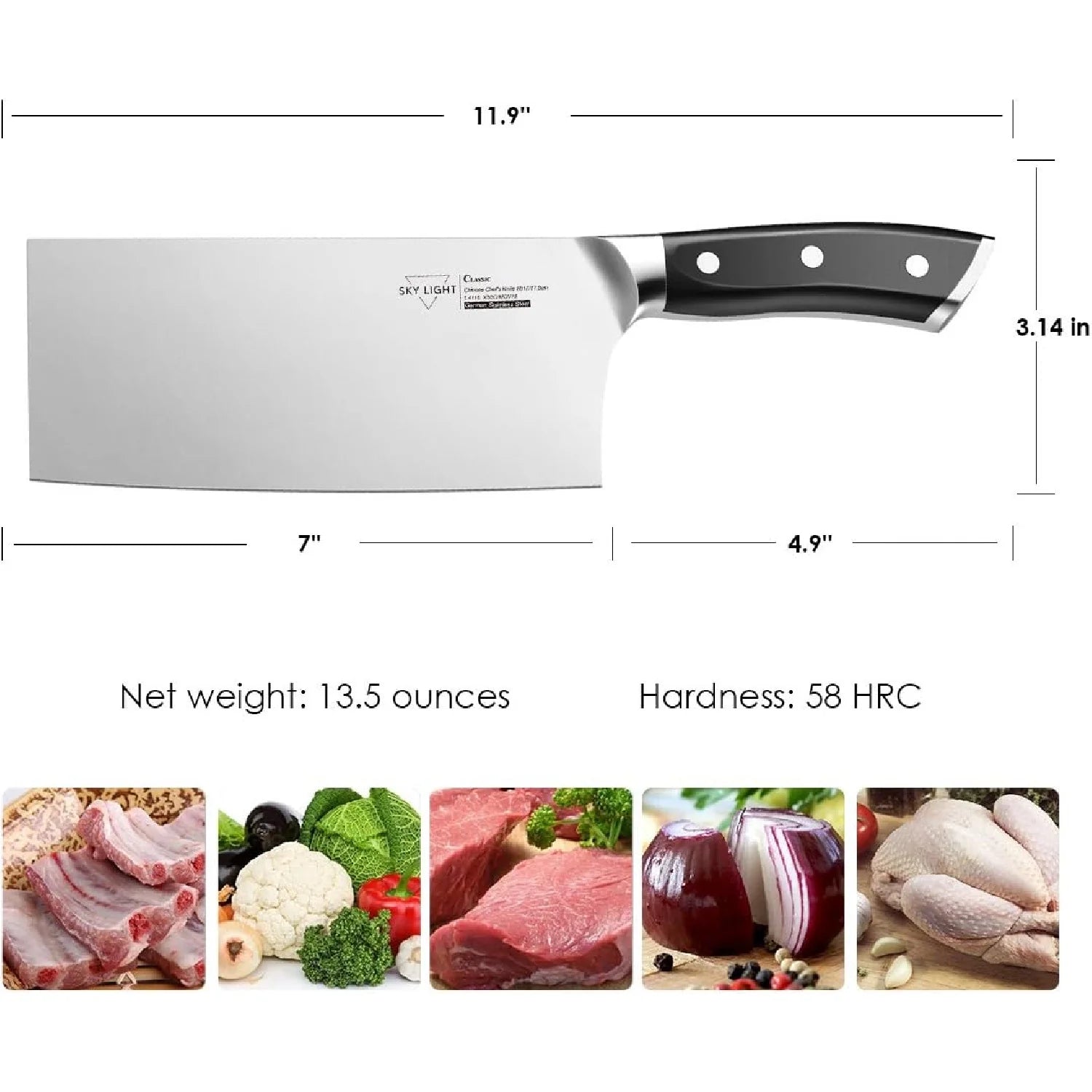 SKY LIGHT butcher's knife