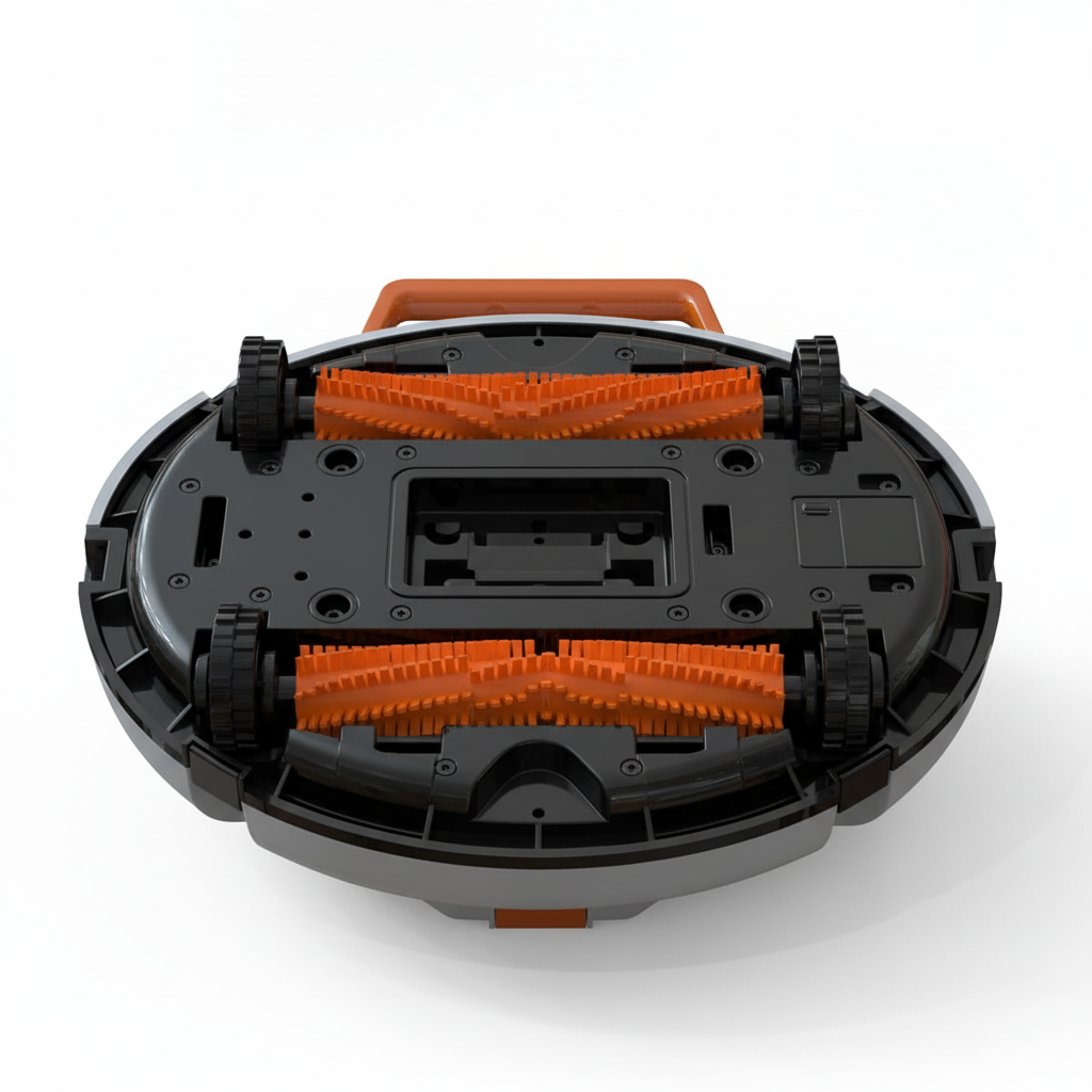 Pool Cleaner - Bottom Suction & Brush Detail