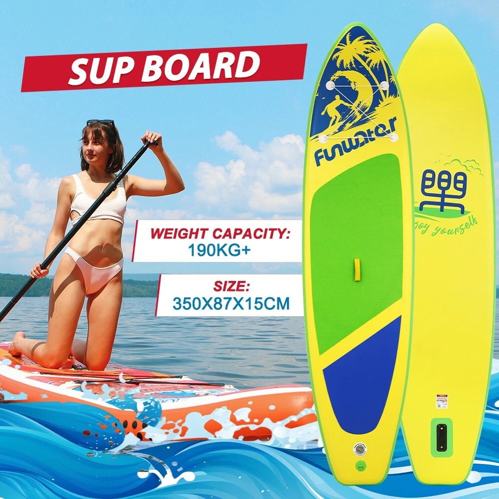 FunWater SUPFW28D Stand Up Paddle Board 138*34*6 inch 419lbs Capacity 12-15 PSI
