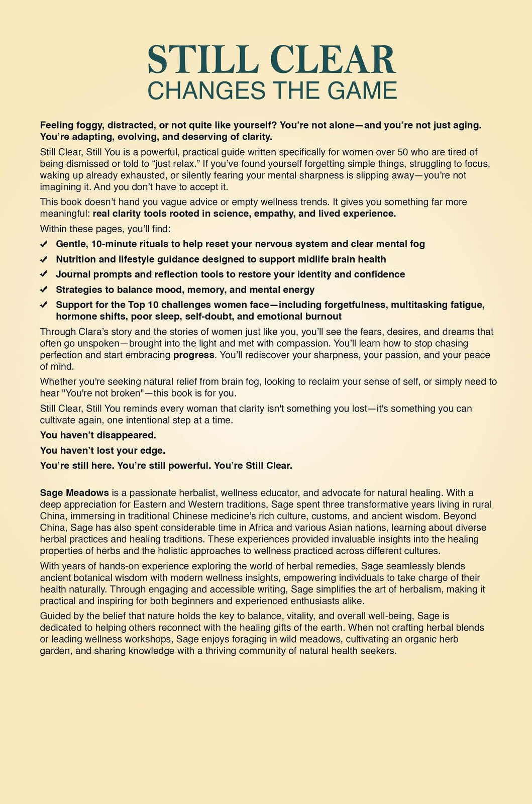 Still Clear: Sharpening Your Focus, Lifting the Fog Self-Help Book for Mental Clarity