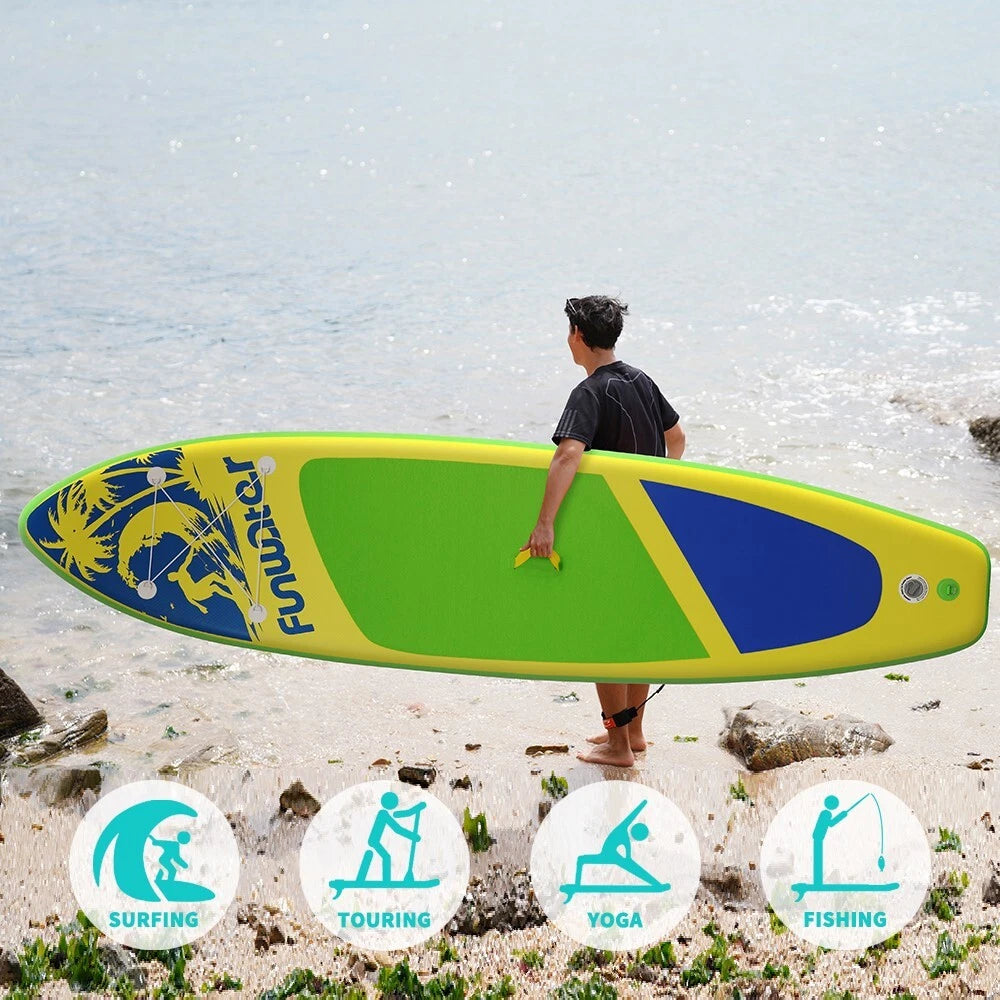 FunWater SUPFW28D Stand Up Paddle Board 138*34*6 inch 419lbs Capacity 12-15 PSI