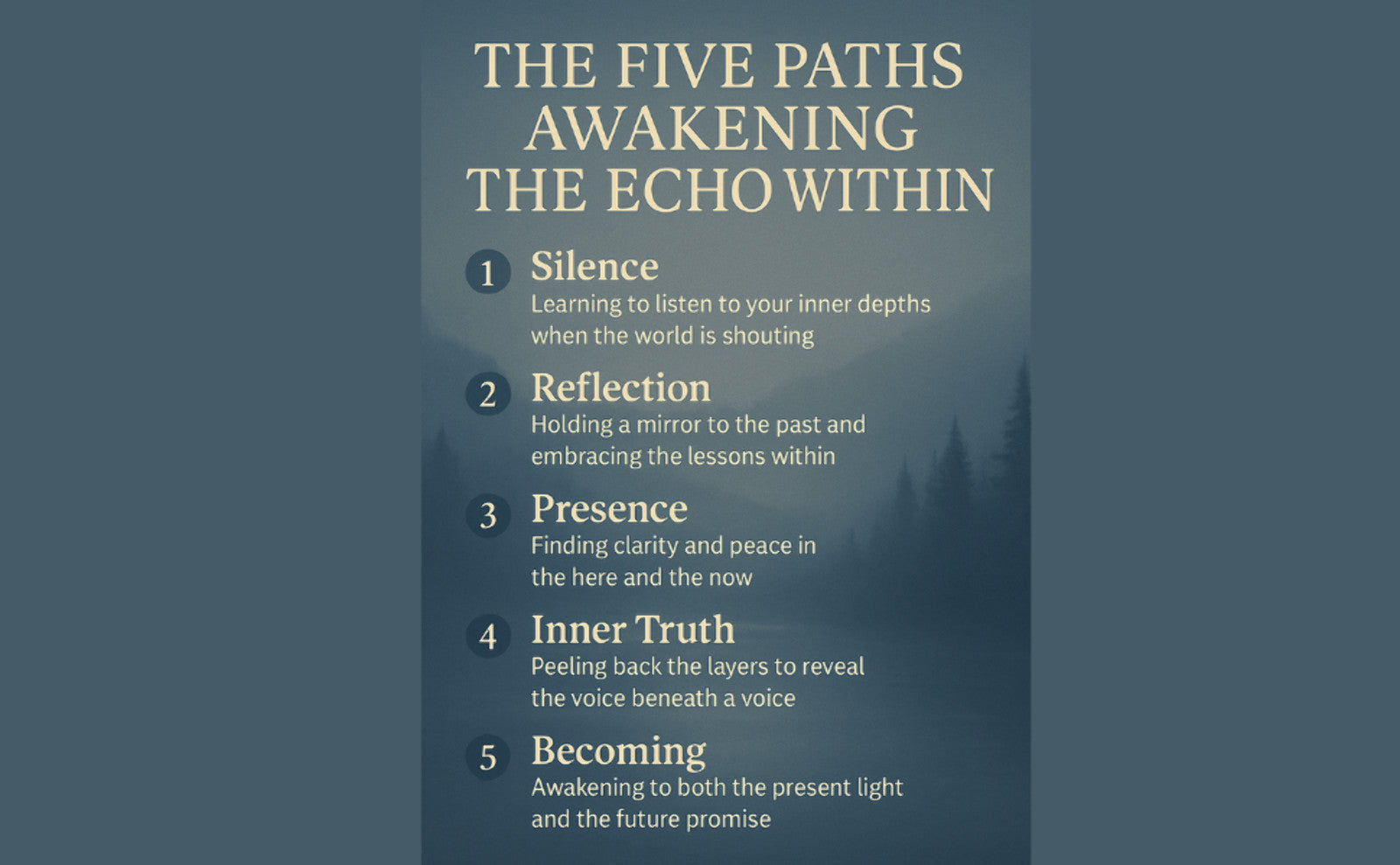 The Echo Within: Finding Peace, Power & Light Ahead - Self-Help Book (Paperback & Hardcover)