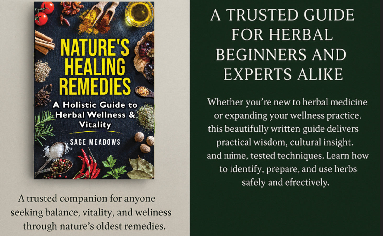 Nature's Healing Remedies: Holistic Herbal Wellness Guide (Paperback & Hardcover)