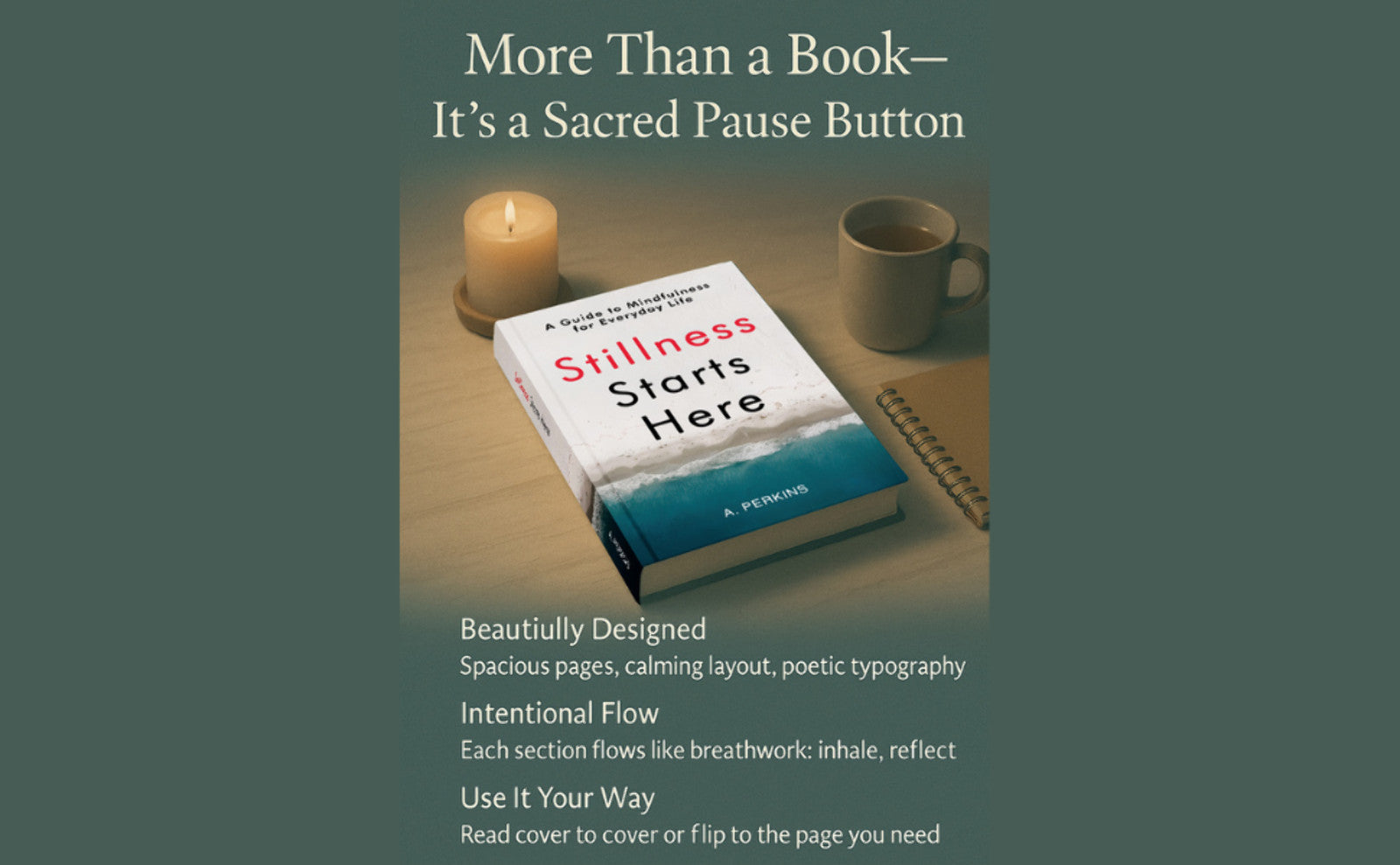 Stillness Starts Here: Mindfulness Meditation Guide for Real Life - Paperback & Hardcover