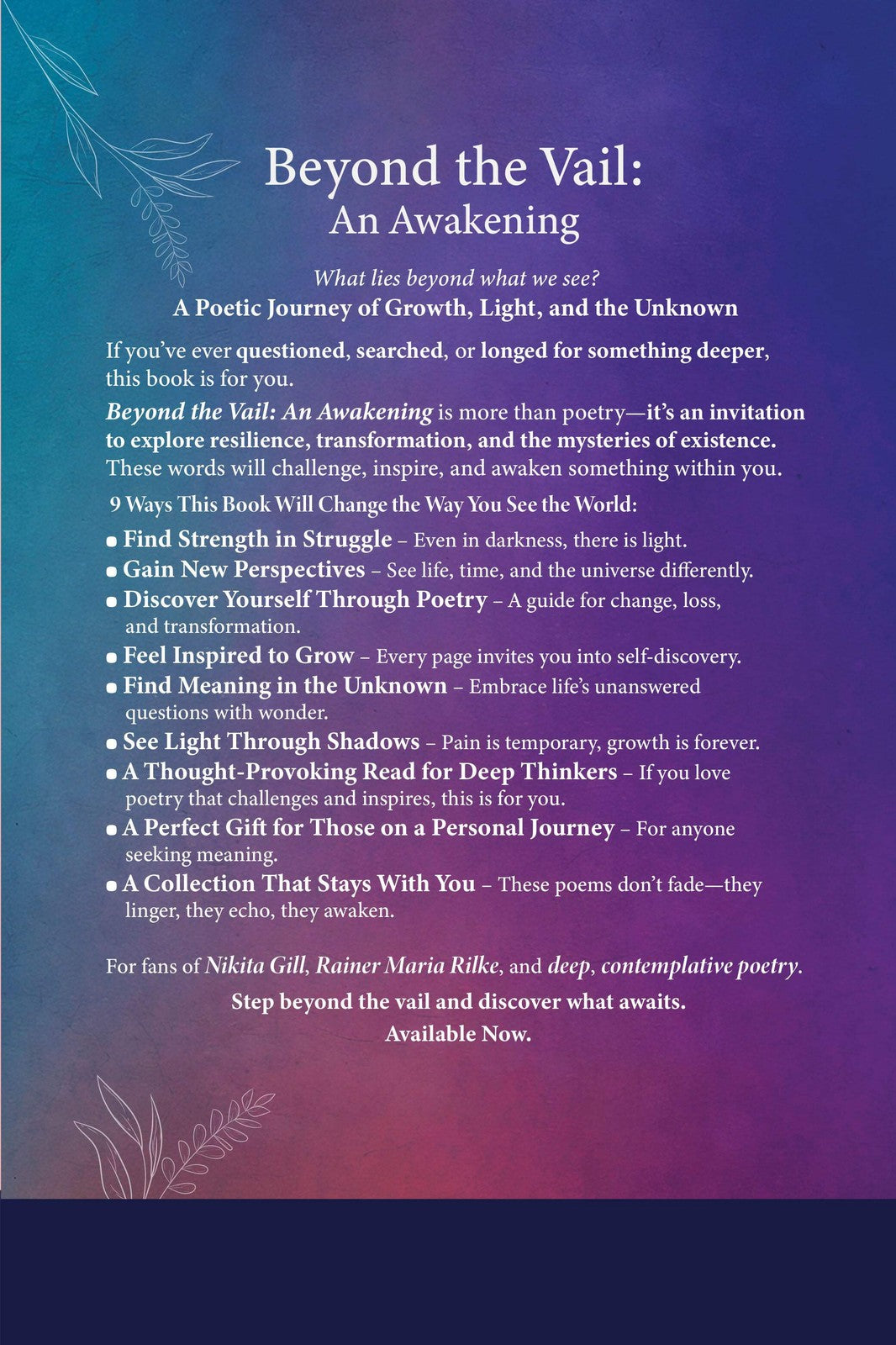 Beyond the Vail: An Awakening - Spiritual Novel (Paperback & Hardcover)