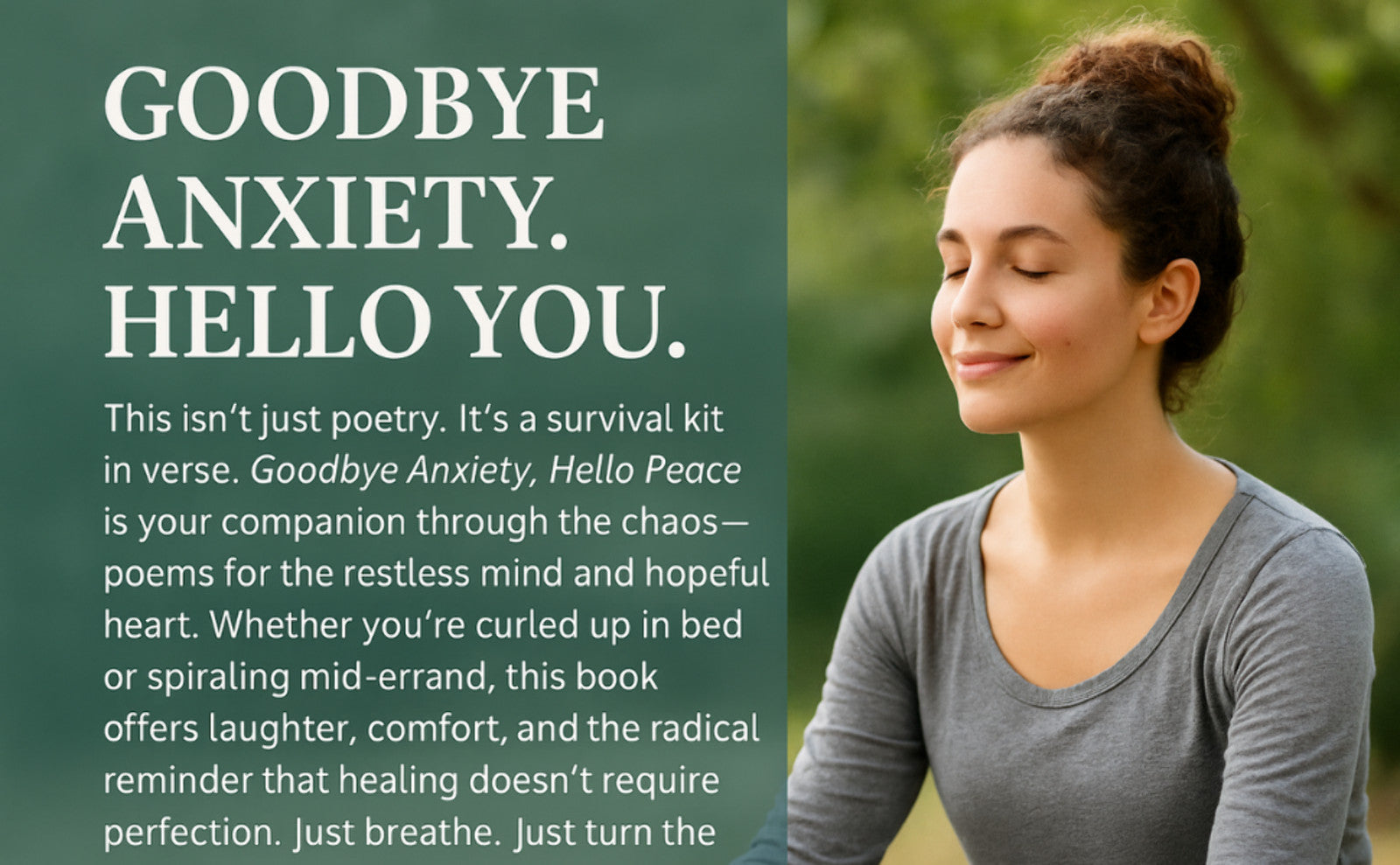 Goodbye Anxiety, Hello Peace: Finding Zen One Verse at a Time (Paperback or Hardcover)