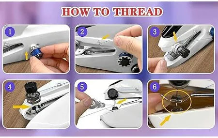 Mini Sewing Machine Electric Stitch Portable Hand Cordless Travel Household