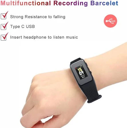 V67 Digital Recorder with Wrist Watch HD Noise Reduction and Startup Controls