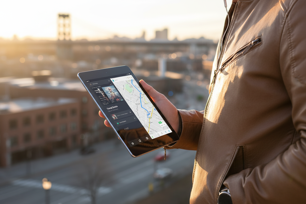 Tablet outdoor lifestyle