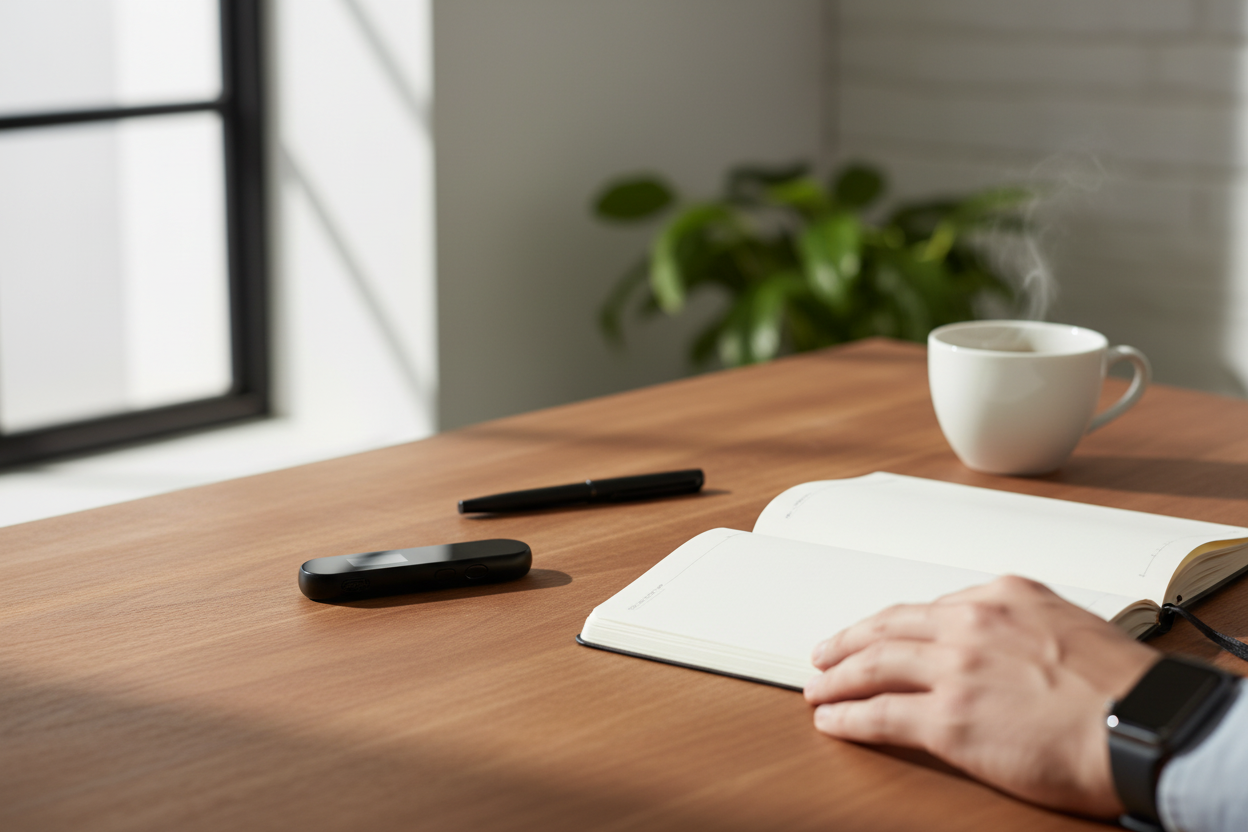 Voice Recorder Desk Lifestyle
