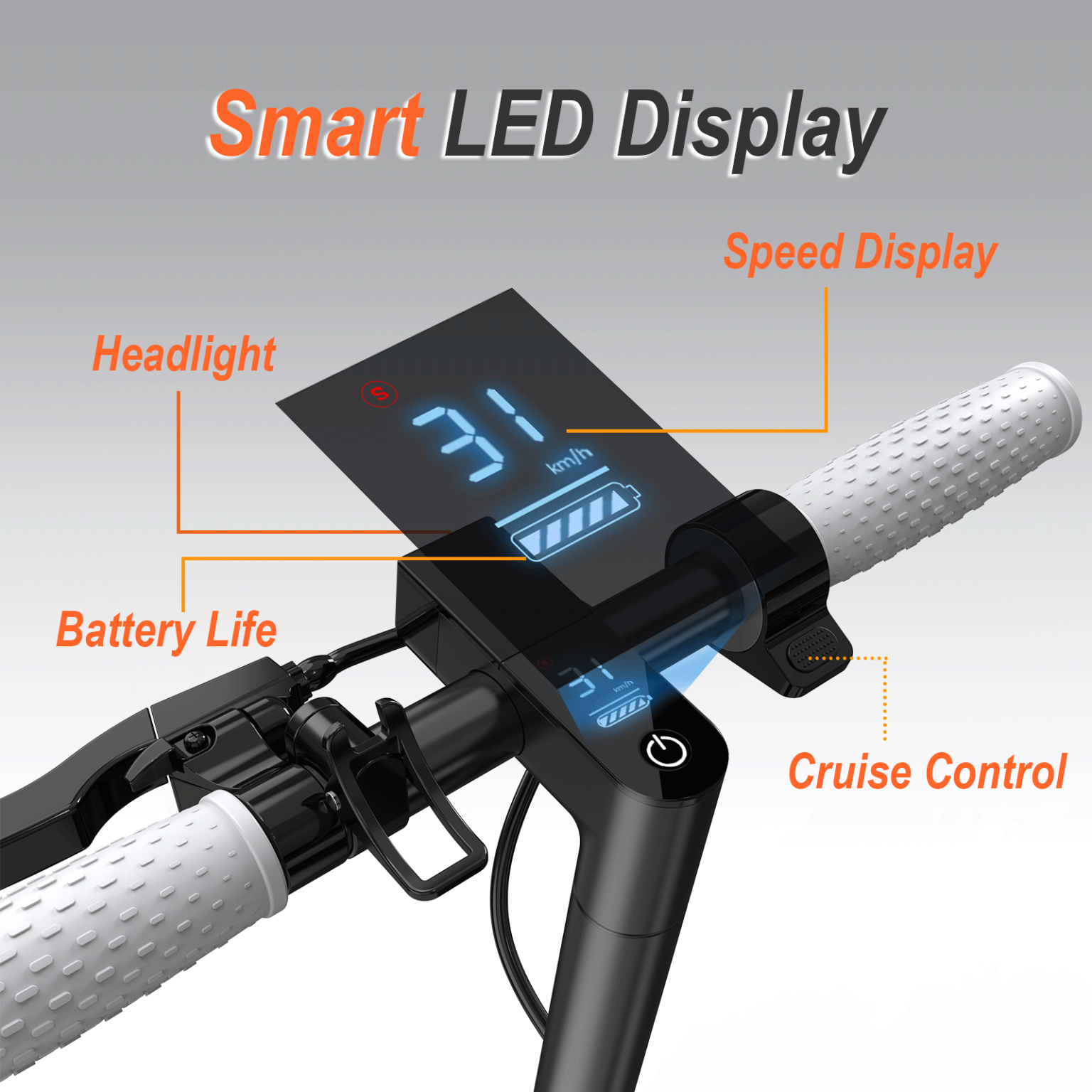 NAVIC T5 Electric Scooter, Up to 19 Miles Range, 19 Mph Folding Commute Electric Scooter
