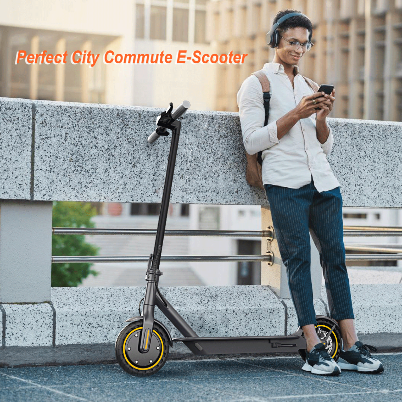 NAVIC T5 Electric Scooter, Up to 19 Miles Range, 19 Mph Folding Commute Electric Scooter
