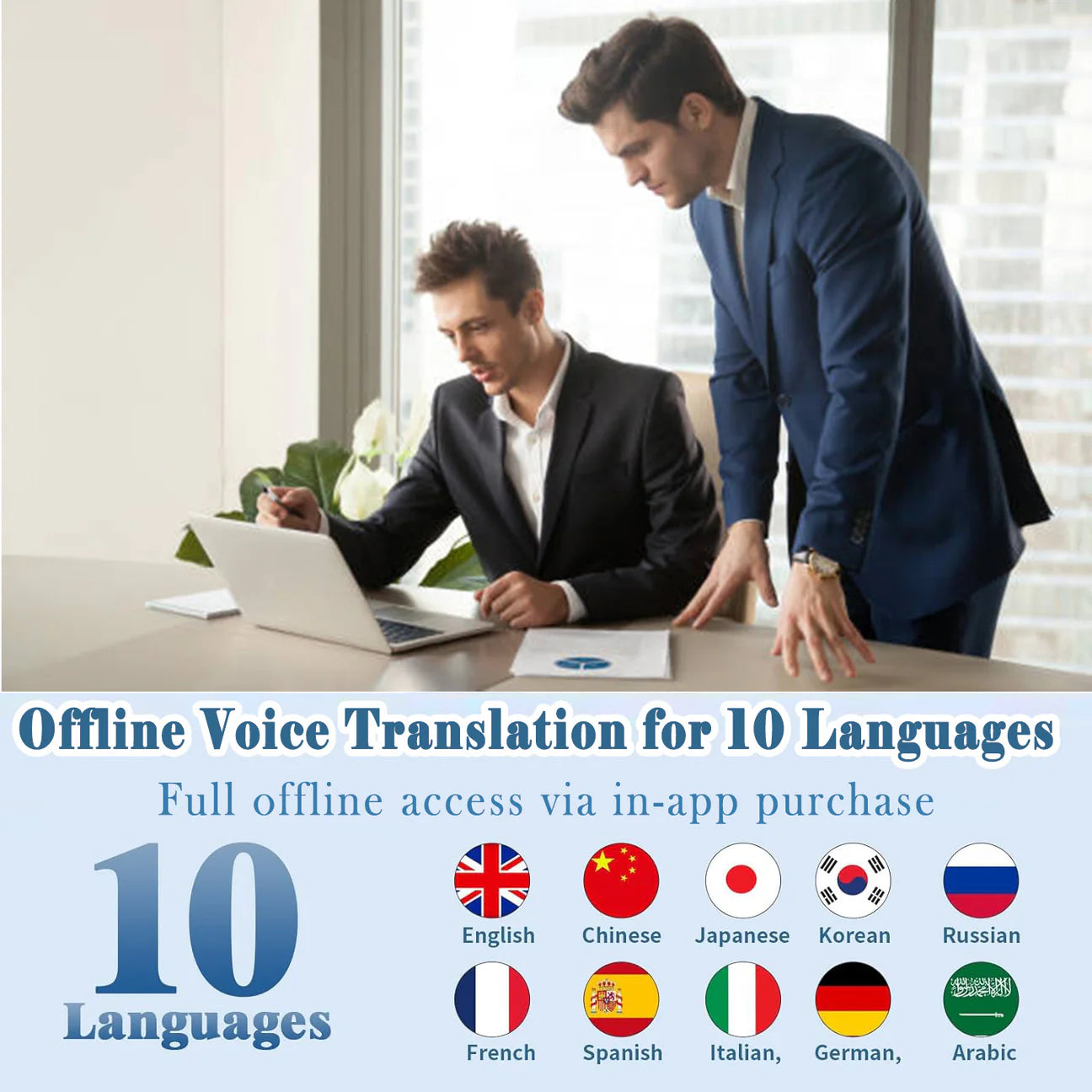 V19 Global Pro AI translating earbuds two-way real-time