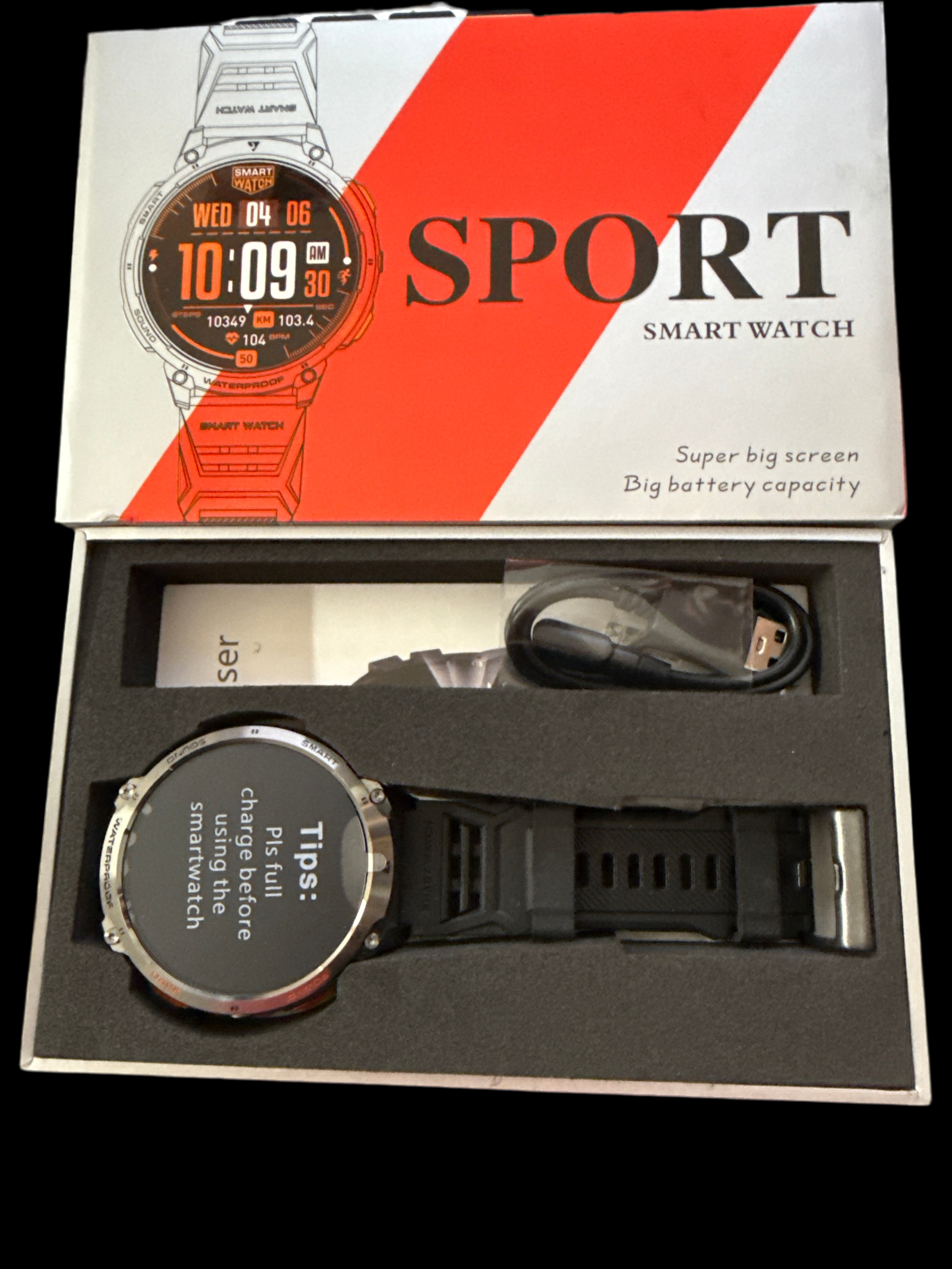 Military Sports smart watch fitness tracker