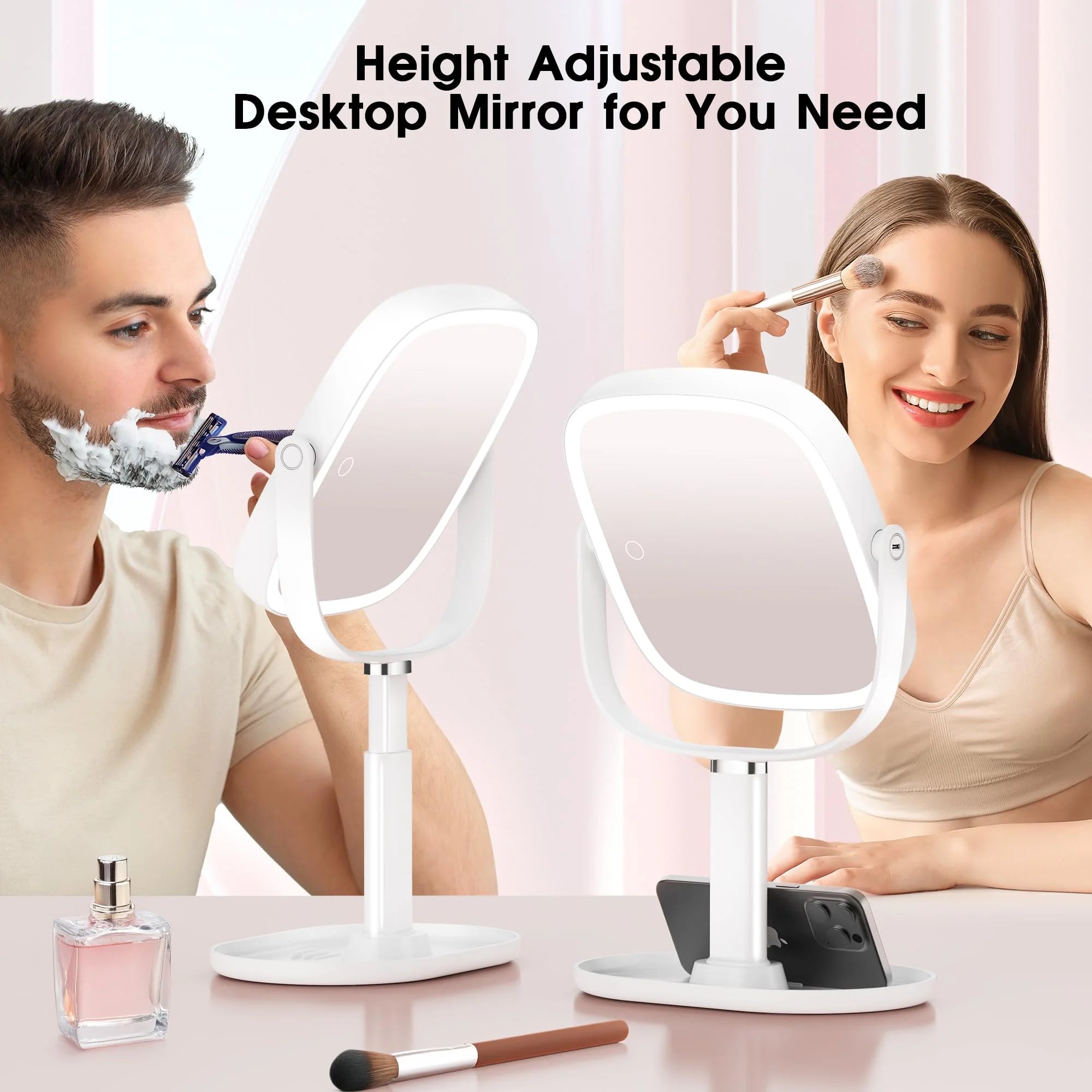 Horyliin Makeup Mirror offers precise clarity with its dual magnification options