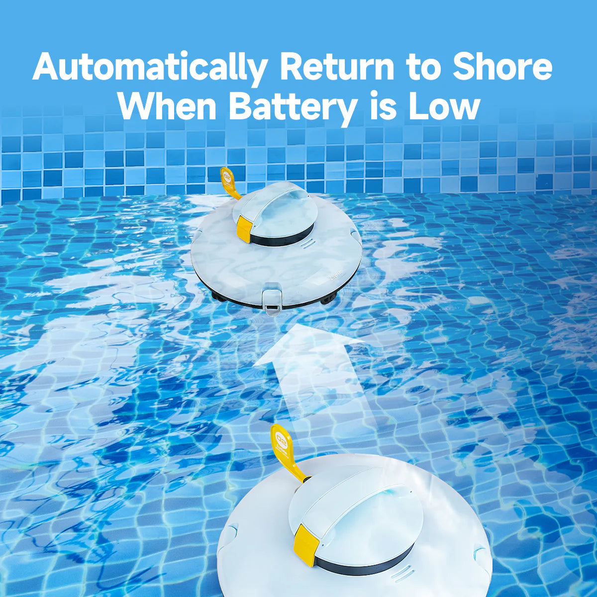 Lydsto Robotic Pool Cleaner P1 Mini Plus Flat Bottom Pools Up to 38Ft
