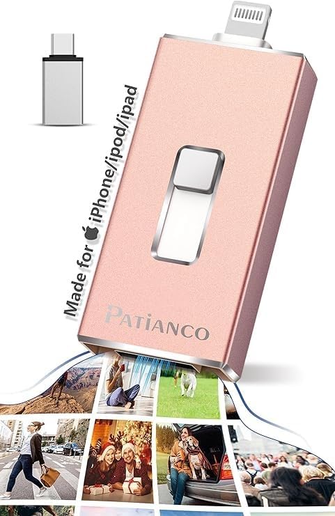 The Patianco Photo Stick Apple MFi Certified 128GB is a reliable storage solution