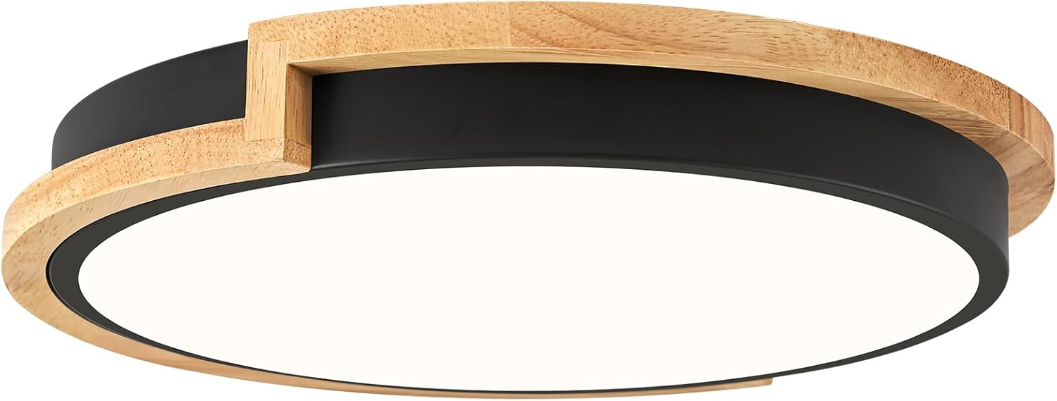 11.8-inch black LED flush mount ceiling light