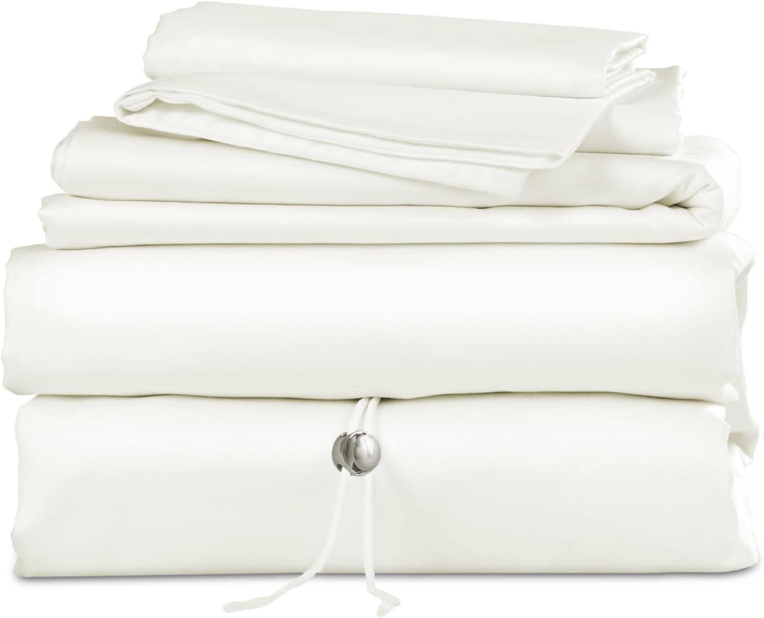 CieloCloud Queen Bed Sheet Set, 4PCS Fits 17" Mattress 100% Long-Staple Cotton