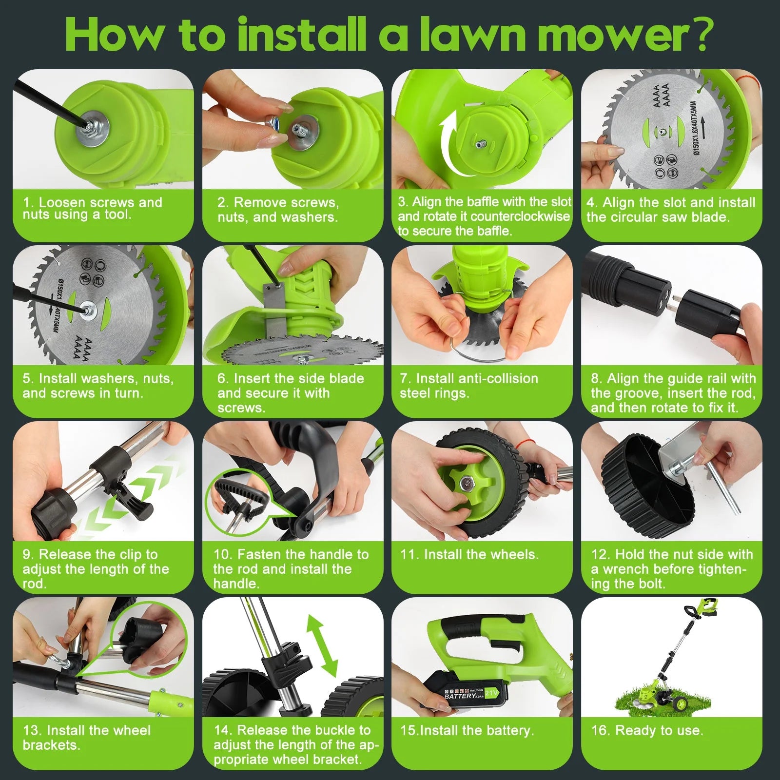 Cordless Electric Grass Trimmer / Weed Wacker / Edger