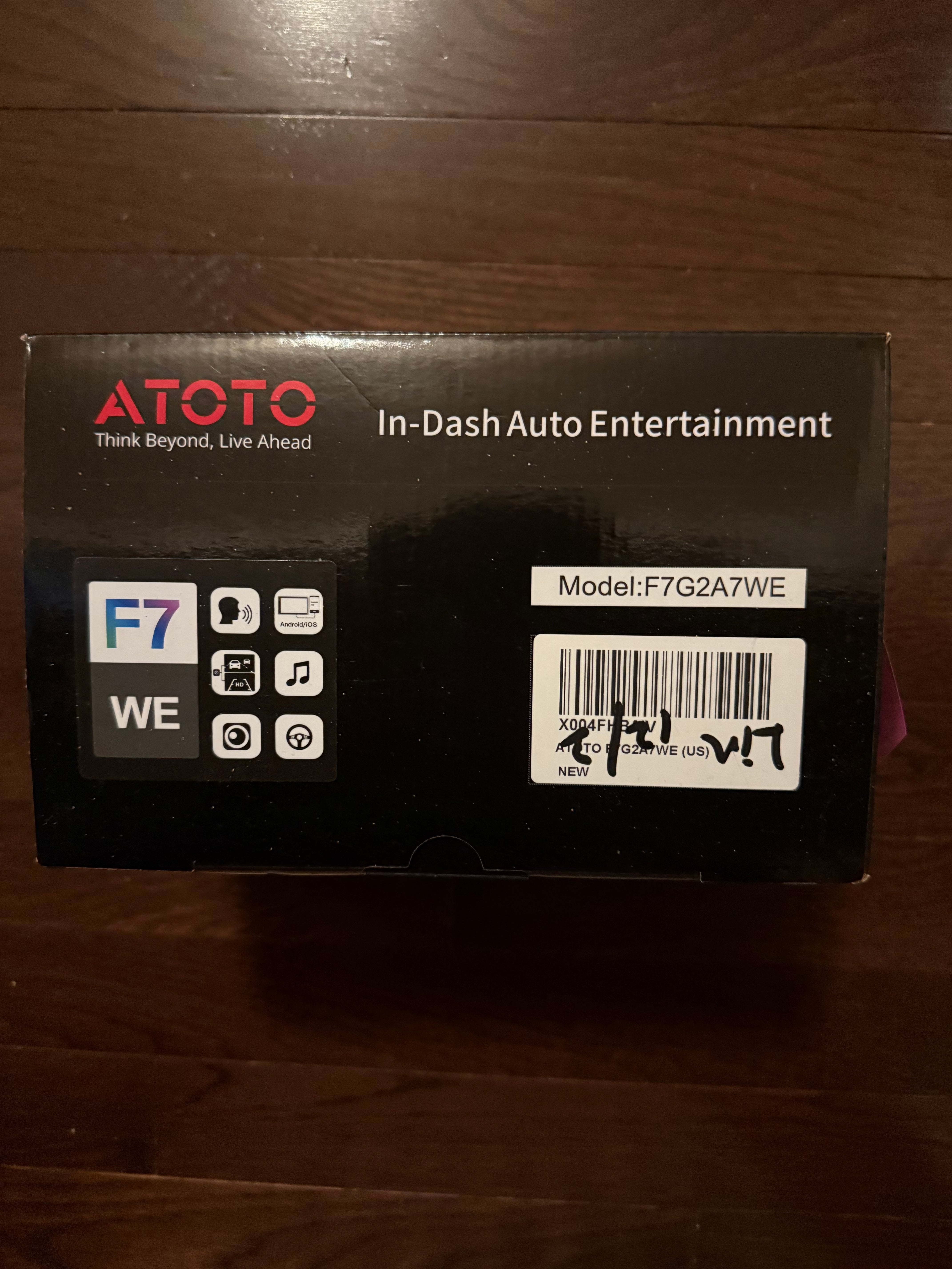 ATOTO Double Din Car Stereo. This advanced 7-inch F7WE model features wireless connectivity for Apple CarPlay and Android Auto