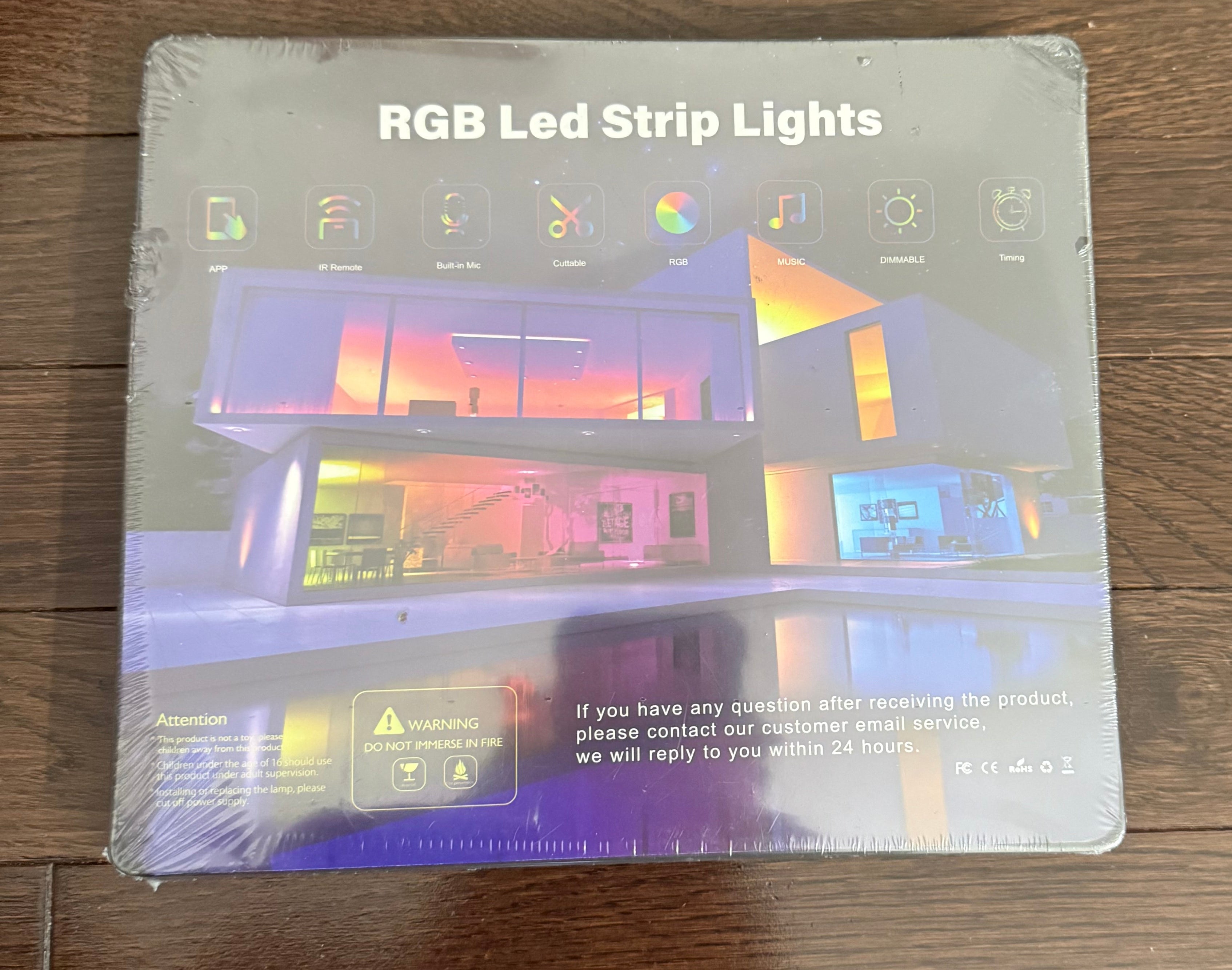 Ledagic led lights for party room 100Ft 100Ft LED Strip Lights, Smart Light with App Remote Control, RGB LED Lights
