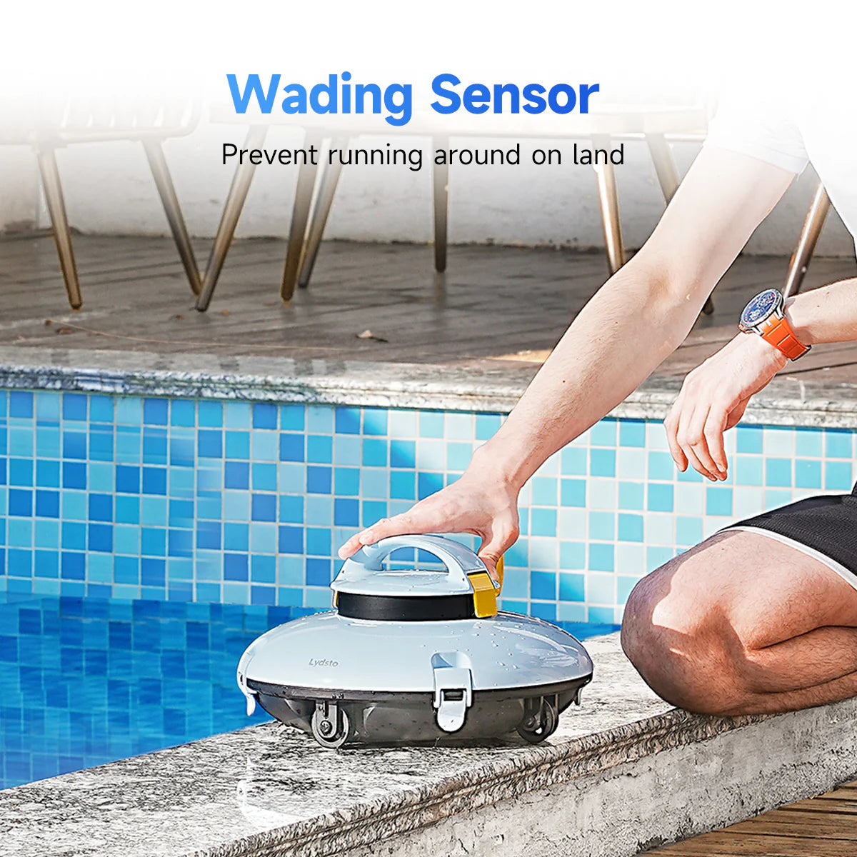Lydsto Robotic Pool Cleaner P1 Mini Plus Flat Bottom Pools Up to 38Ft