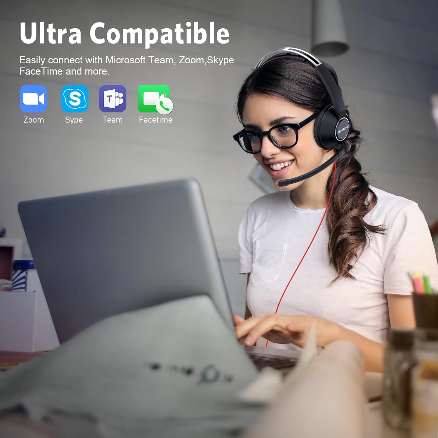 The BINNUNE BHO1 USB Headset with Microphone delivers
