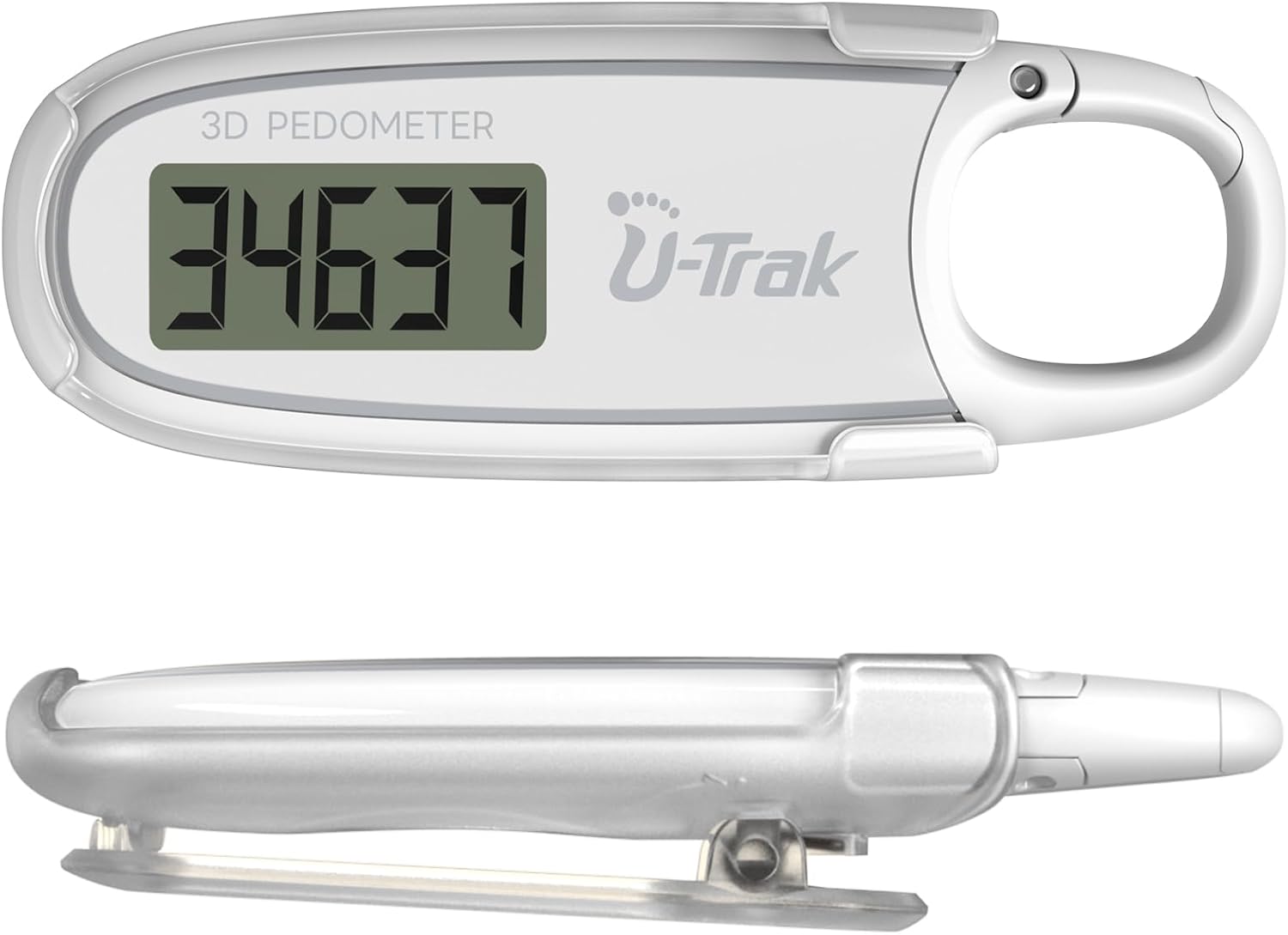 U-Trak Store 3D pedometer offers precise step tracking with an advanced motion sensor