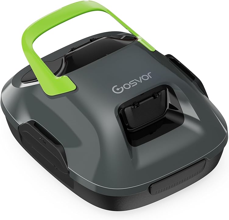 Gosvor Cordless Robotic Pool Cleaner, Lasts 90 Min, Automatic Vacuum for Above-Ground Pools