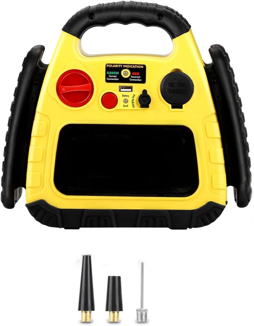 E-Ant Compressor, 4-in-1 Portable Charger with DC USB Ports, 12V