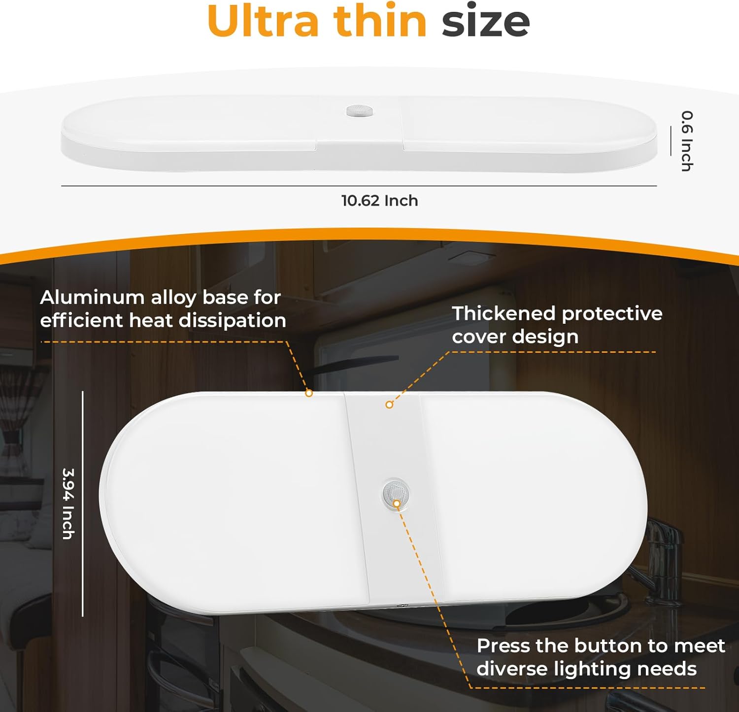 GZV RV LED Ceiling RV interior lighting - 2 Pack