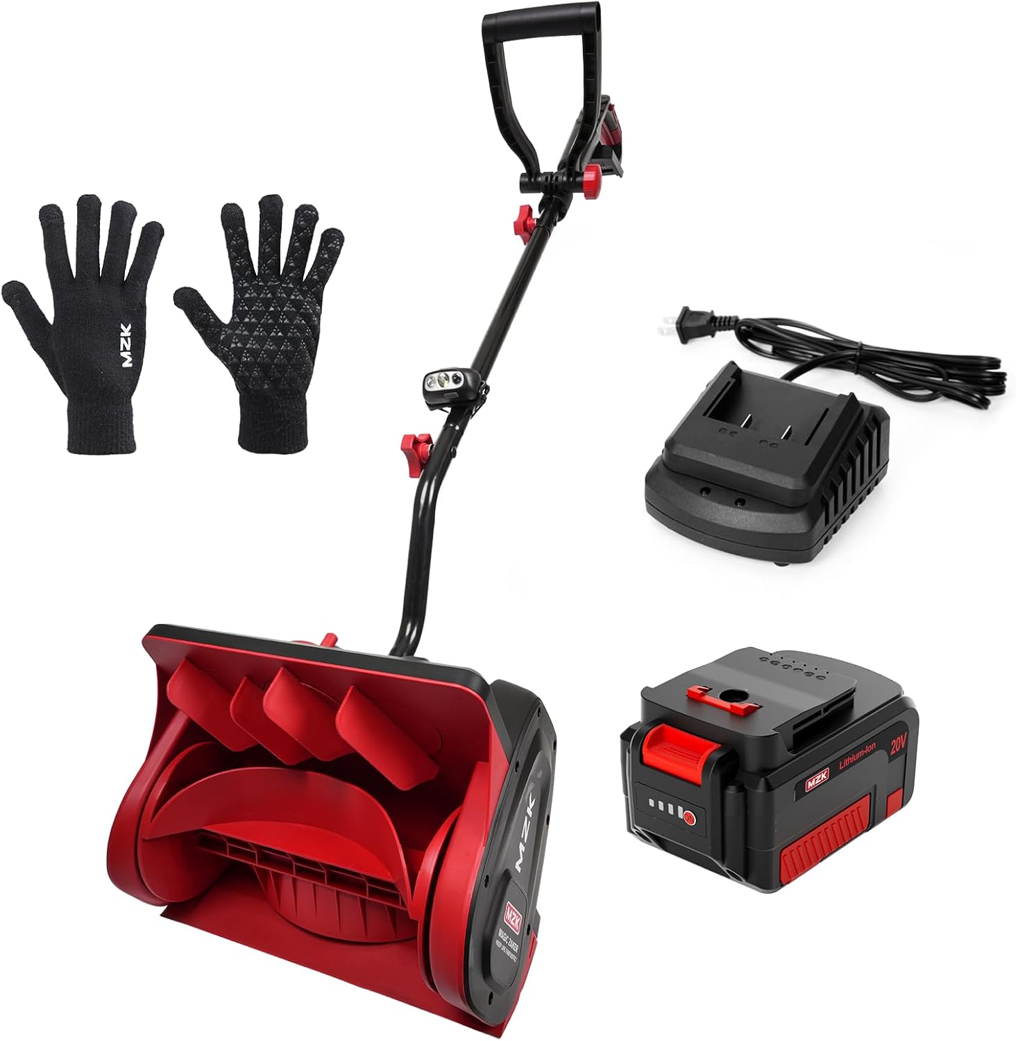 The MZK 20V 13-Inch Cordless Snow Shovel offers efficient snow clearing