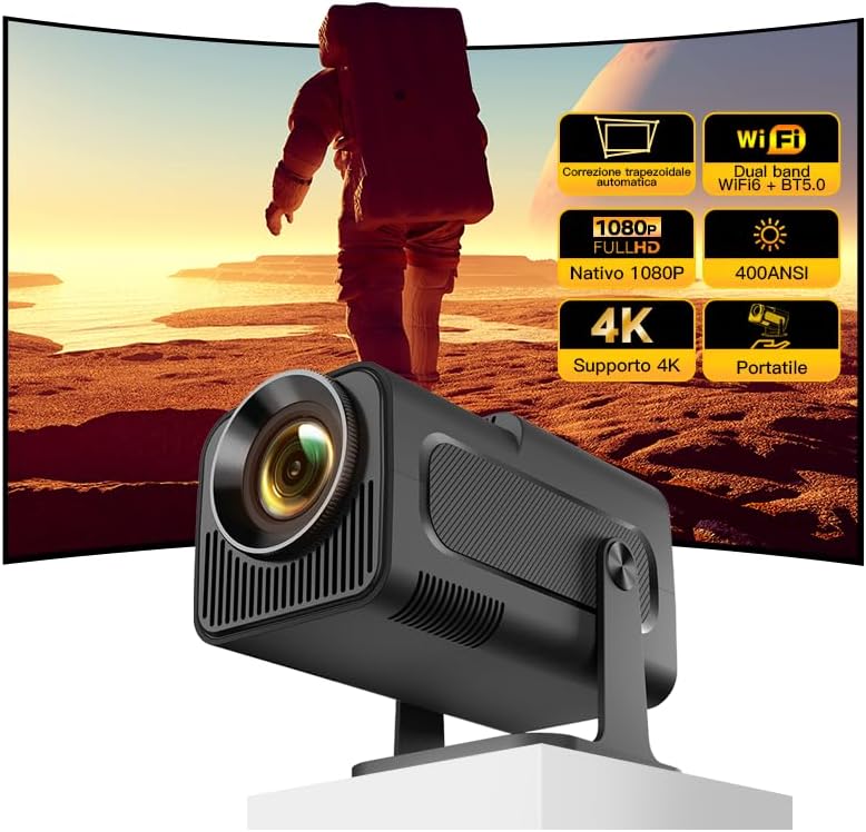 Home Theater upporting native 1080P resolution and 4K input, it delivers crisp, vibrant images ideal