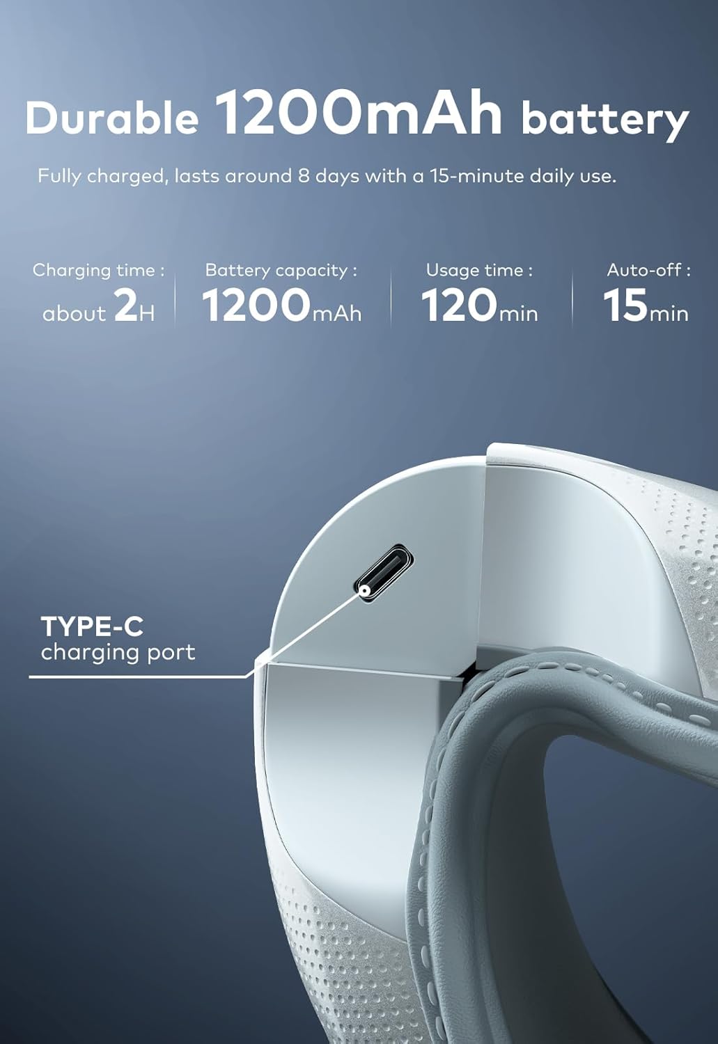 Llano Eye Massager with Heat, Portable Eye Massage with Bluetooth Music, Smart Eye Mask Massager Sleep Mask